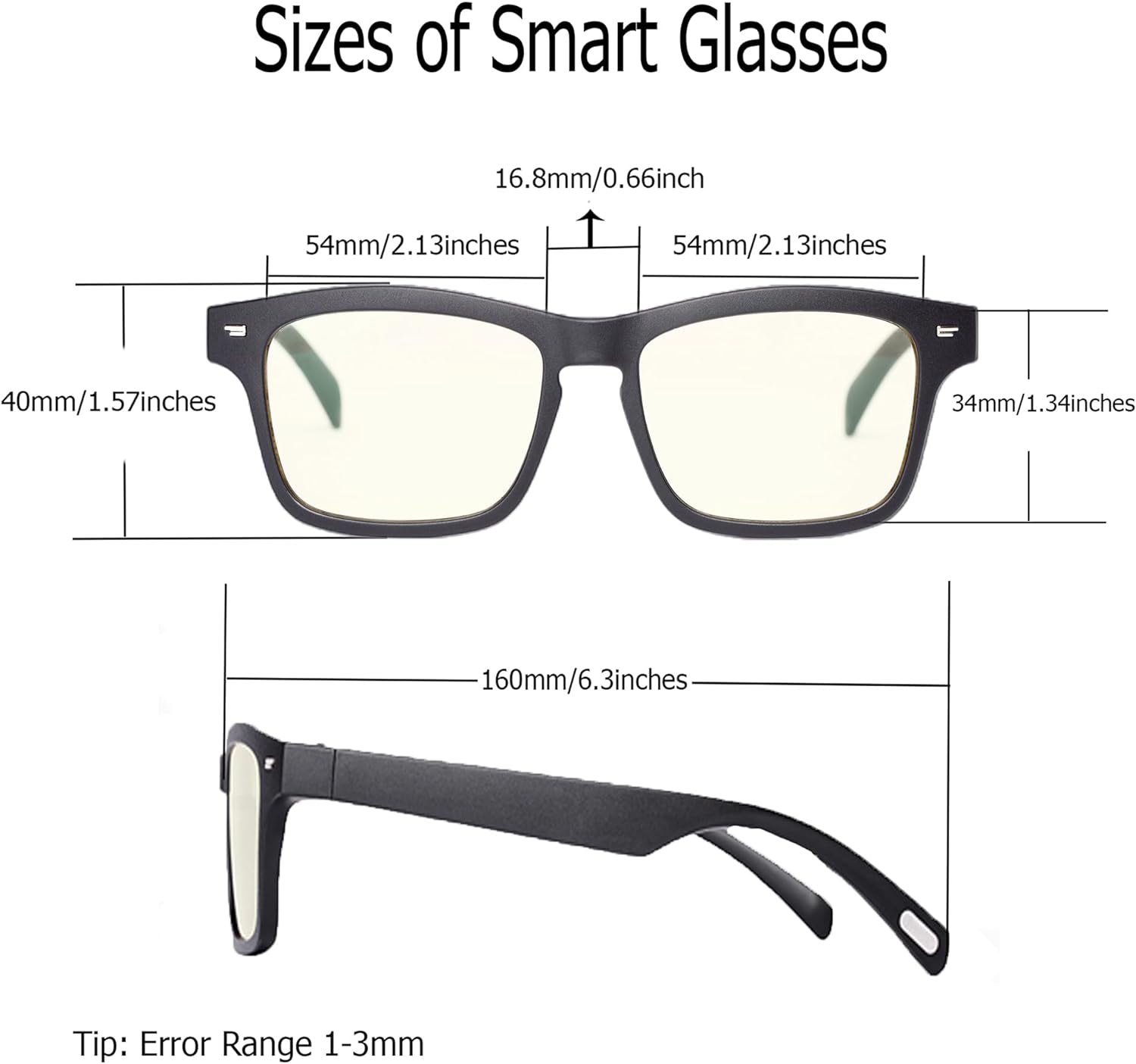 Smart Glasses for Men, Bluetooth Glasses, Open Ear Music Glasses Hands-Free Calling, Polarized Lenses, IP5 Water-Resisntant for Bluetooth Dvieces